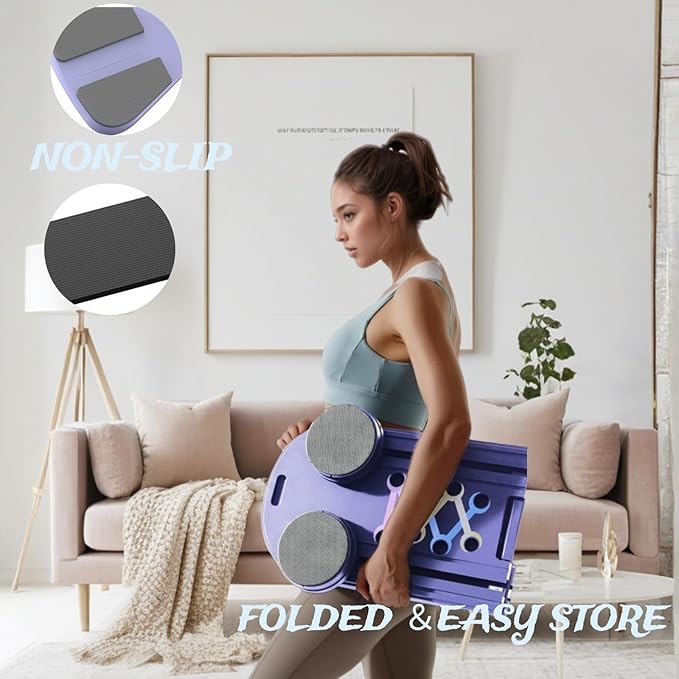 6 in 1 Pilates Board,Portable and Foldable Pilates Reformer Set,Multifunctional Pilates Board for Home Exercise,The for Fitness Women Lovers