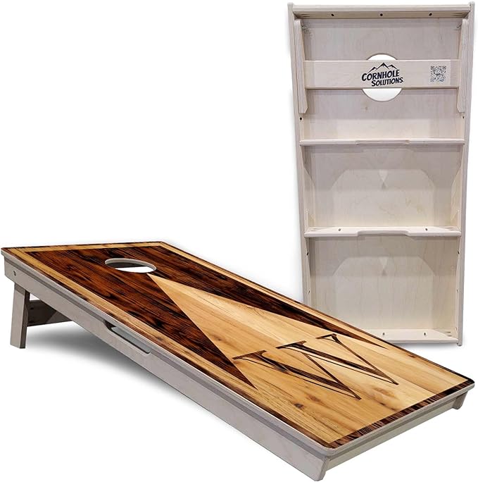Tournament Cornhole Boards - Regulation 2'x4' Set 3/4" Baltic Birch - Bags Sold Separatetly (Wood Letter Design)