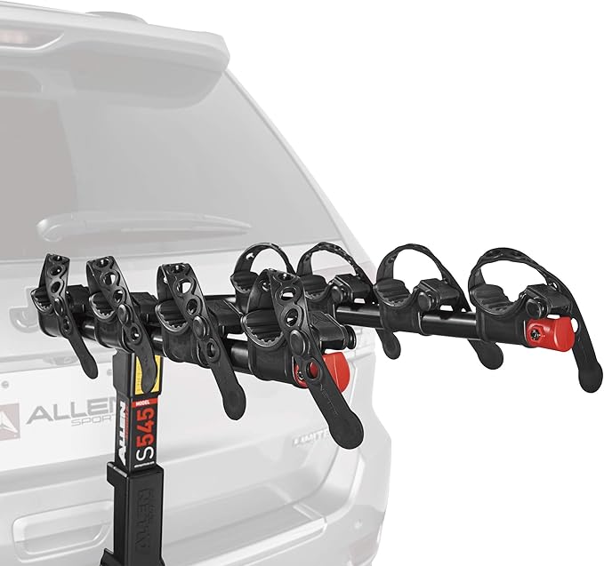 Allen Sports Premier Hitch Mounted 4-Bike Carrier, Model S545, Black
