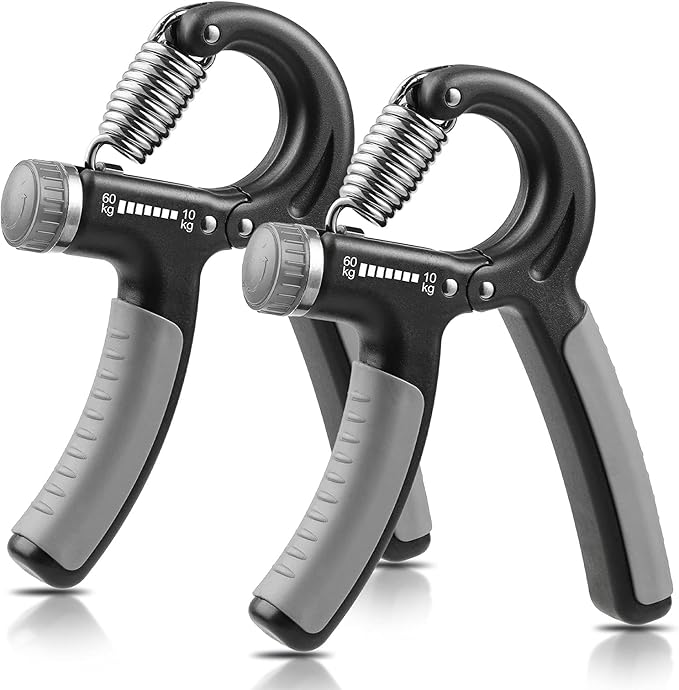NIYIKOW 2 Pack Grip Strength Trainer, Hand Grip Strengthener, Adjustable Resistance 22-132Lbs (10-60kg), Forearm Strengthener, Perfect for Musicians Athletes