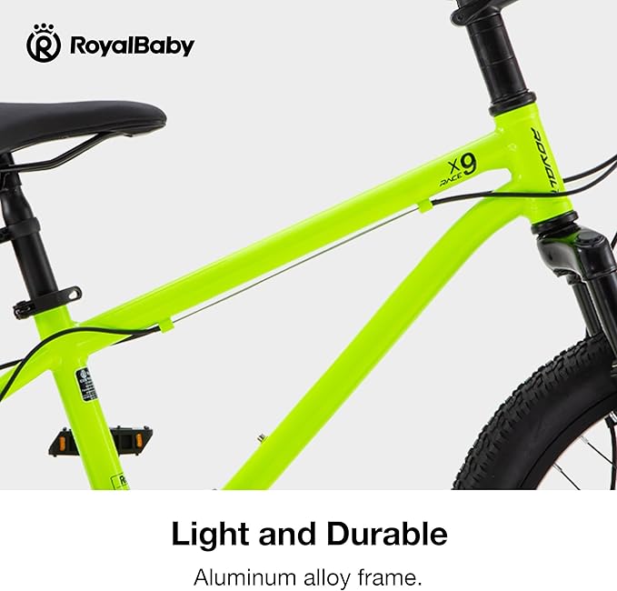 RoyalBaby Kids Mountain Bike for Boys and Girls, Ultra-Light Aluminum 20-24 Inch Wheel Bicycle for 6-14 Years Old Children, 7/21-Speeds Drivetrain