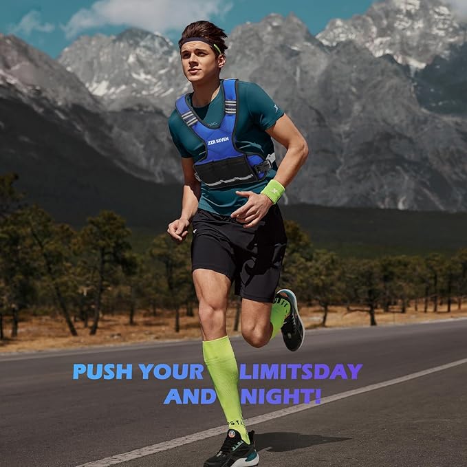 Weighted Vest for Women and Men, 4-10lbs/11-20lbs Adjustable Weighted Vest with 6 Iron Sand Weights, Running Vest for Strength Training, Workout, Running, Fitness, Weight Loss