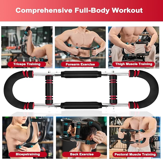 Twister Arm Trainer, Strength Training Wrist & Forearm Strengtheners Arm Exercise Equipment, Chest Workout Equipment, Portable Spring Resistance for Home and Gym