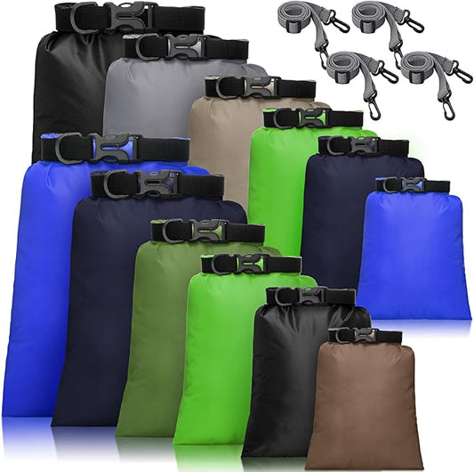 Shappy Waterproof Dry Bag Set 6 Sizes Lightweight Sacks and Long Adjustable Shoulder Strap Outdoor Water Proof Keep Gear Dry Bag Stuff Sacks for Backpacking, Boating, Hiking, Camping
