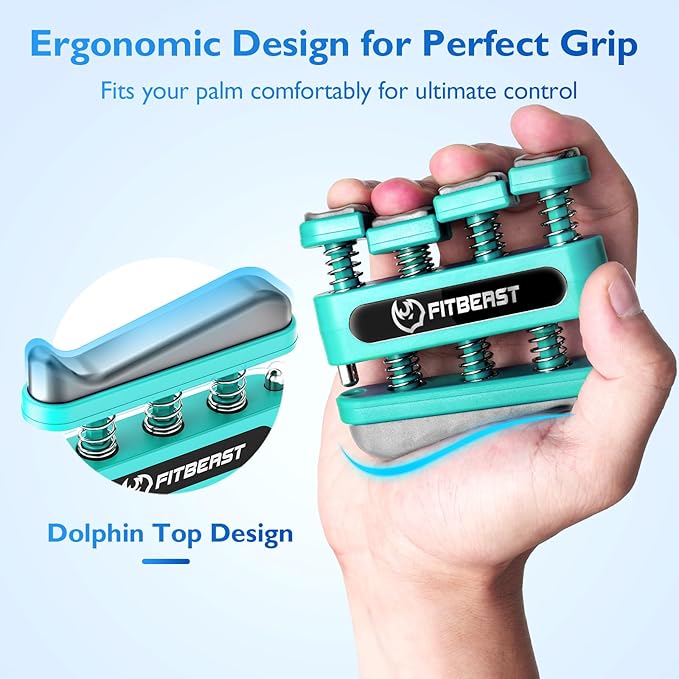 FitBeast Finger Strengthener, Finger Exerciser, Hand Exerciser for Improve Dexterity and Strength in Fingers, Hands, Forearms–Grip Strength Trainer for Musicians, Climbers