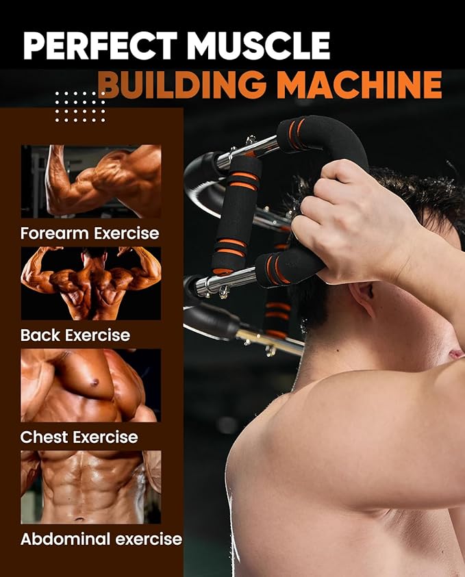 Saker Twister Arm Trainer, PowerTwist Arm Trainer, Adjustable Forearm Strengthener, Arm Exercise Equipment, Chest Workout Equipment, Portable Spring Resistance for Home Gym Equipment