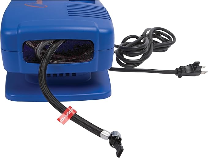 Champion Sports Electric Ball Inflator with Needle - Quiet Air Compressor for Basketball, Soccer, Volleyball & Sports Balls, High PSI Rating, Fast Inflation, 110-120V AC Power for Gym & School Use