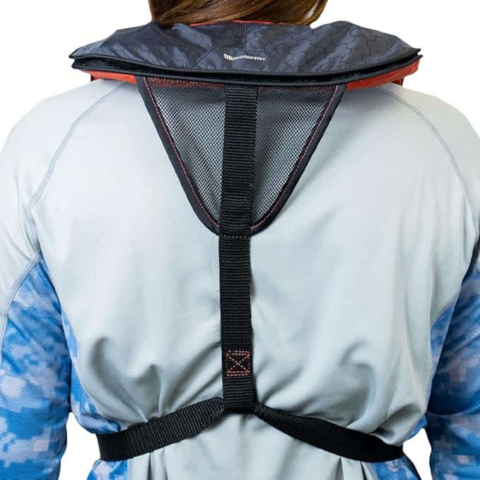 BLUESTORM Cirrus26 Inflatable PFD Life Jackets for Adults | US Coast Guard Approved Automatic Life Vest w/Manual Override Convertibility