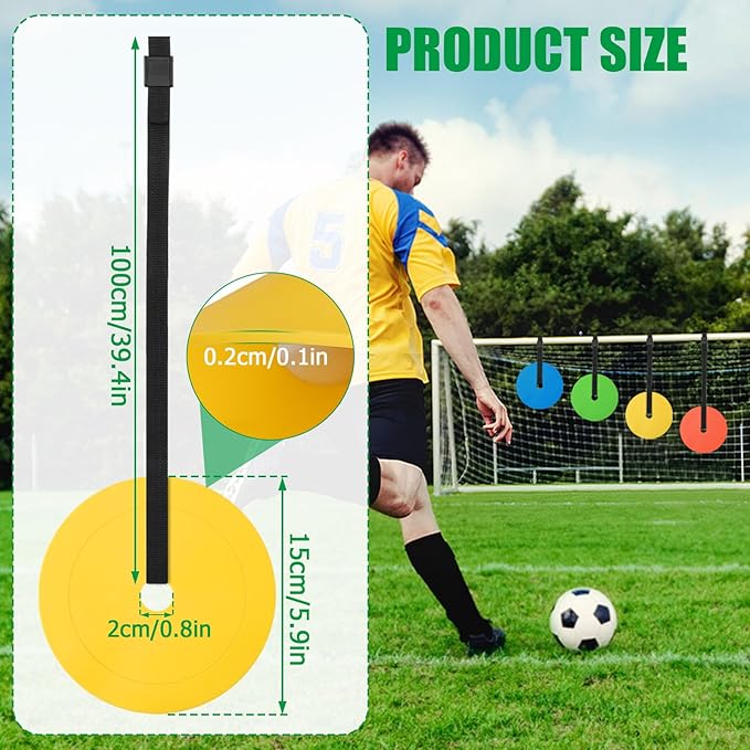 TOBWOLF 4PCS Soccer Goal Target, Soccer Goal Shooting Targets with Adjustable Extra-Long Strips, Targets for Goals Training Enhance Agility Speed for Lacrosse, Hockey, Baseball, Football