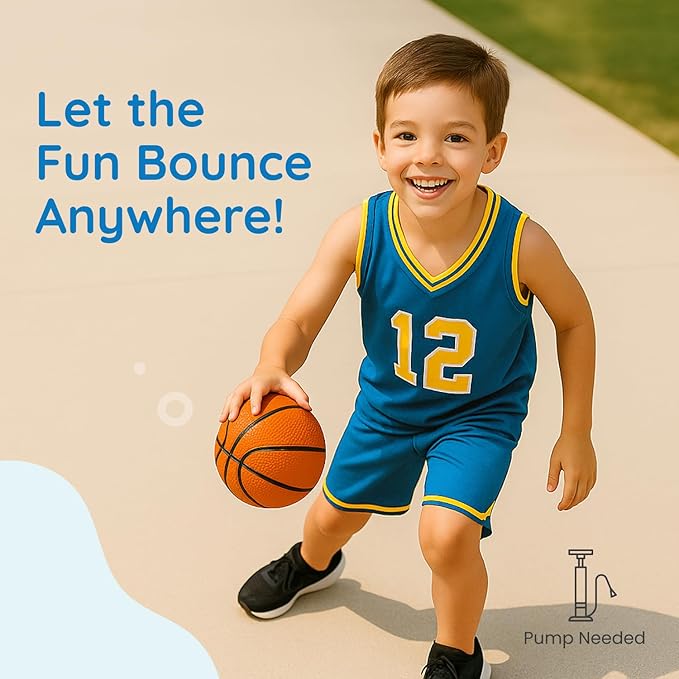 Botabee 5-Inch Mini Basketball Balls Set of 3 - Ideally Sized for Boys, Toddlers, and Mini Hoop Enthusiasts - Versatile for Indoor or Outdoor Play - Exciting Toy for Endless Games - Orange and Black