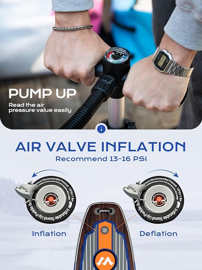 Extra Wide Inflatable Paddle Board, 11' x 34" x 6" Stand Up Paddle Board for Adults, SUP Accessories with Camera Mount, 2+1 Family for Lake, Ocean, Sea