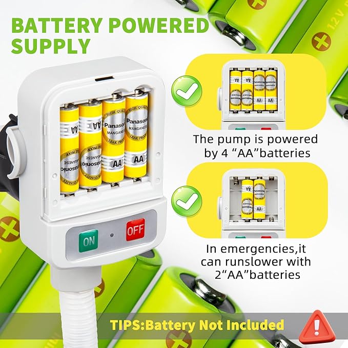 Battery-Powered Fuel Transfer Pump - No Spill Portable Siphon with 3 Adapters & Auto Shut-Off for Gas/Diesel/Kerosene/Water (3.2 Gallons Per Min,12LPM) (Gray)