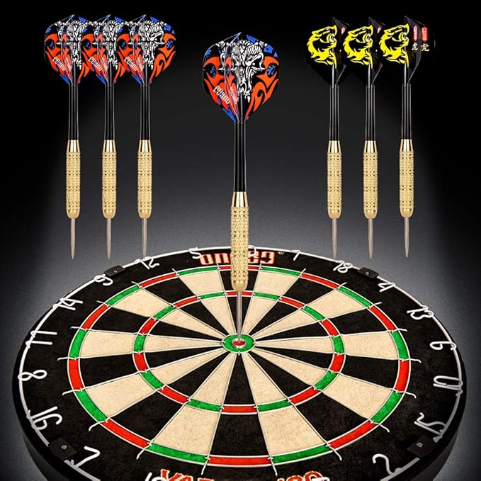 Vapor 180 Bristle Dartboard Staple Free Bullseye Steeltip Darts Extra Flights