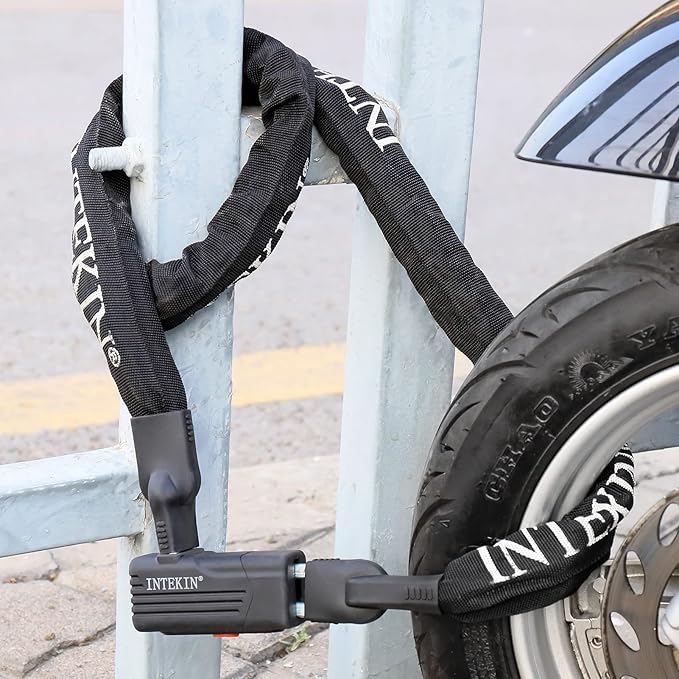 Bike Chain Lock 3FT/4FT/5FT Heavy Duty Bike Lock Anti-Theft Bicycle Chain Lock 8mm/10mm Thicker Bicycle Lock Chain Bike Lock with 3 Keys for Bike, Motorcycle