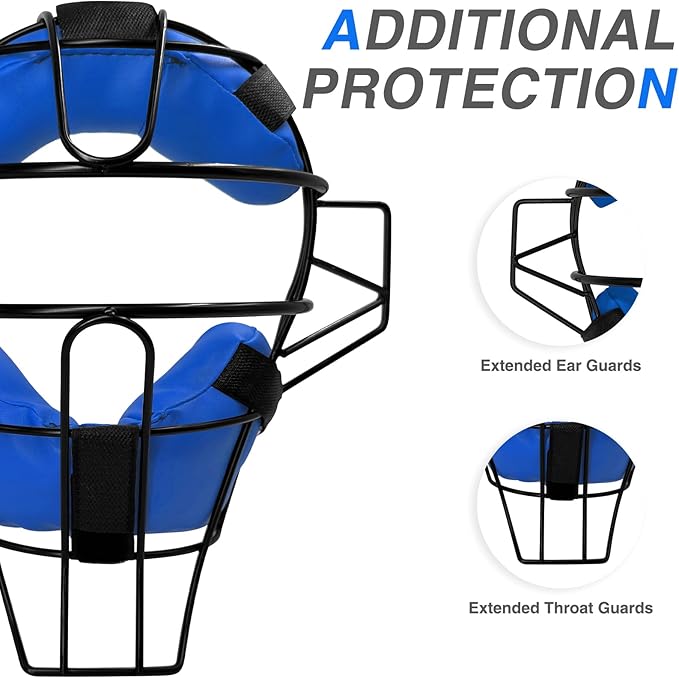 Baseball Catcher Mask Umpire Mask,Full-Face Protection Mask for Baseball,Lightweight Secure Fit Provides Maximum Protection and Comfort – Does Not Obstruct View