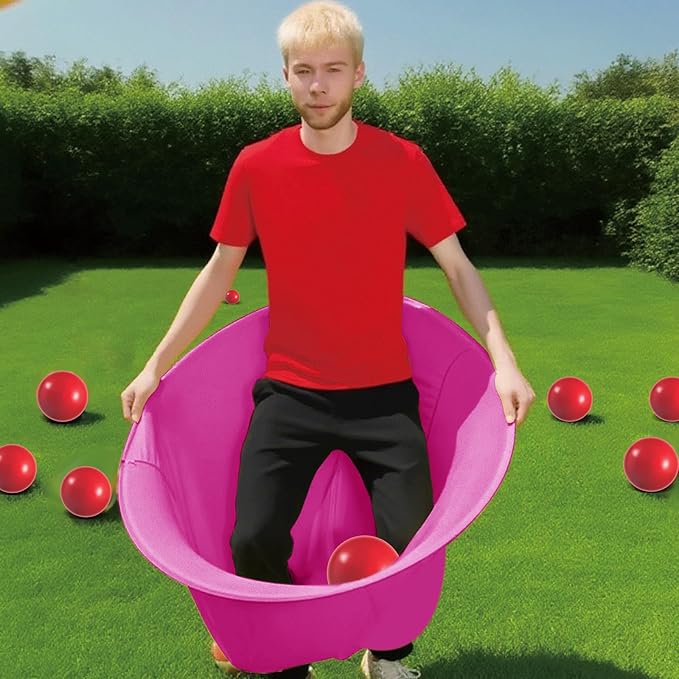 Granny Pants Yard Game Set - Giant Outdoor Party Game with 8 Bouncy Balls and Pump，Fun Family Reunion & Adult Yard Games for Groups