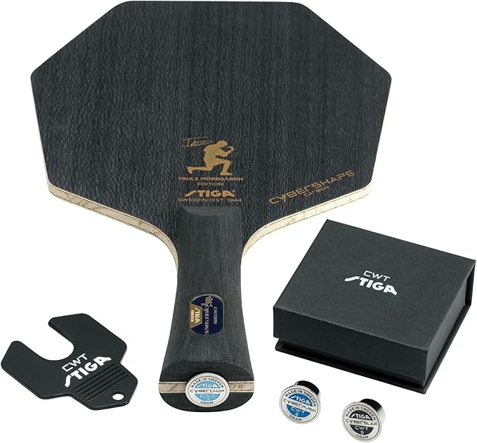 STIGA Cybershape Carbon CWT Truls Edition Table Tennis Blade with Custom Weight Technology I Superior Control & Enhanced Grip for Offensive Play