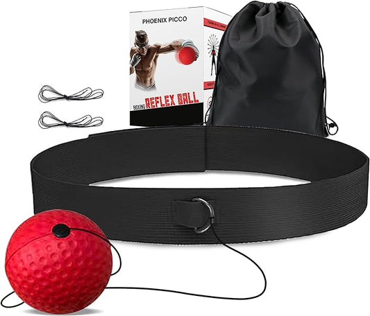 Boxing Reflex Ball Training Set with Adjustable Headband, Boxing Equipment Punching Ball Great for Reflex, Focus and Hand Eye Coordination, Fun Family Games Gifts