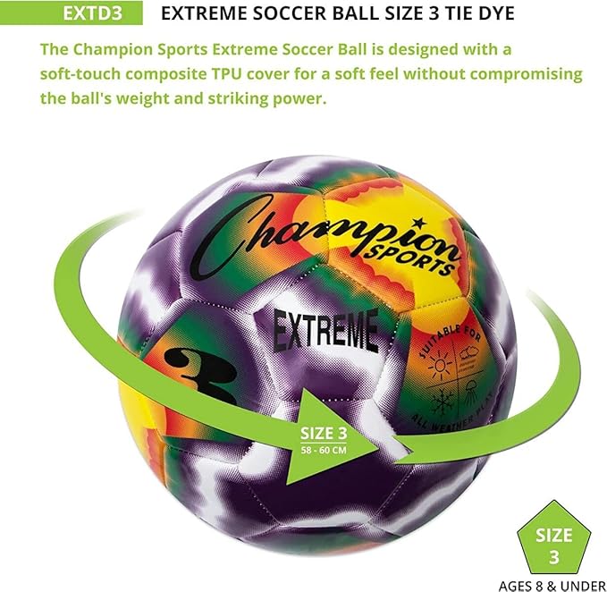 Champion Sports Tie Dye Soccer Ball