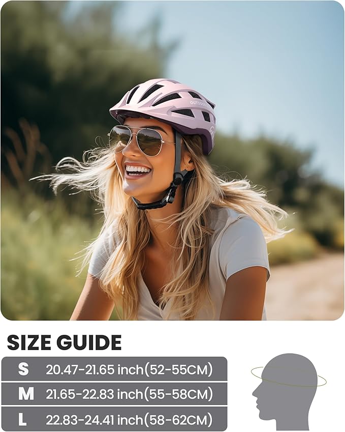 OutdoorMaster Gem II MIPS Bike Helmet with Light - Lightweight Cycling Helmet,Mountain Road Bicycle Helmet for Youth & Adult