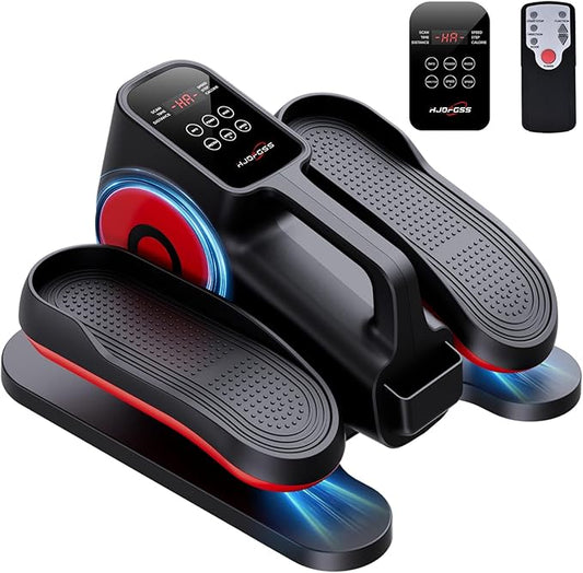 Under Desk Elliptical Machine, Ellipse Leg Exerciser Electric as Seen on TV for Seniors with Remote Control & 10 Adjustable Speeds,Quiet & Portable Mini Seated Pedal Exerciser