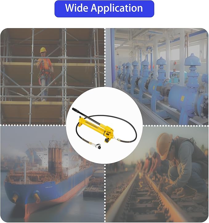 CP-700 Hydraulic Hand Power Pump - Portable with 10000psi Max Pressure Output, Compatible with Jack, Cutter, Puncher and Other Hydraulic Tools