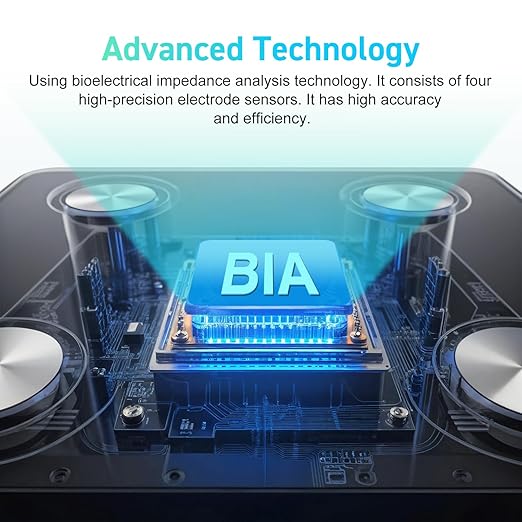 INSMART Smart Scale for Body Weight,Accurate Digital Bathroom Scale,12x12 inches Large Platform Bluetooth Body Fat Scale with BMI,16 Body Composition Weight Scale Health Monitor Analyzer with Sync APP