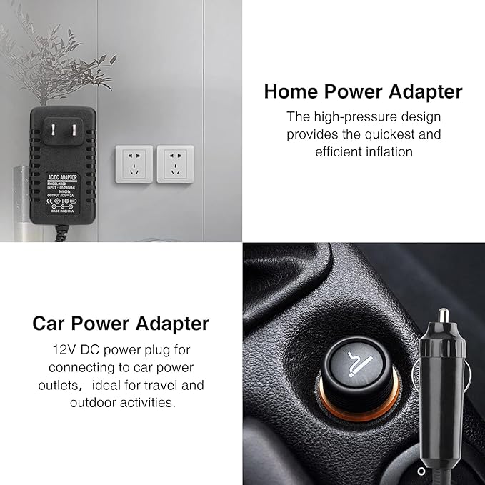 Bestrip Electric Air Pump, Air Pump for Inflatables Air Mattress Couch Pool Floats，Inflatables Boat Raft Toys, AC/DC Pump