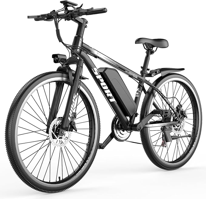 G26 Electric Bike for Adults, 26" Electric Mountain Bike with 750W Peak Brushless Motor, Max 35-45 Miles 25MPH Electric Bicycles, Removable Battery, Ebike for Adults 7-Speed, LCD Display