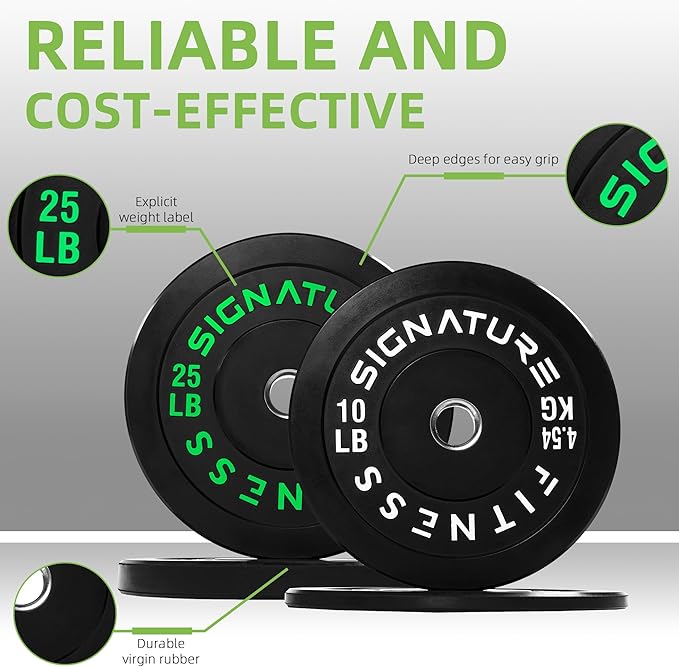 Olympic Bumper Plates Set, 2" Weight Plates for Strength Training & Weightlifting, Paris or Set or Set with Barbell, Multiple Options