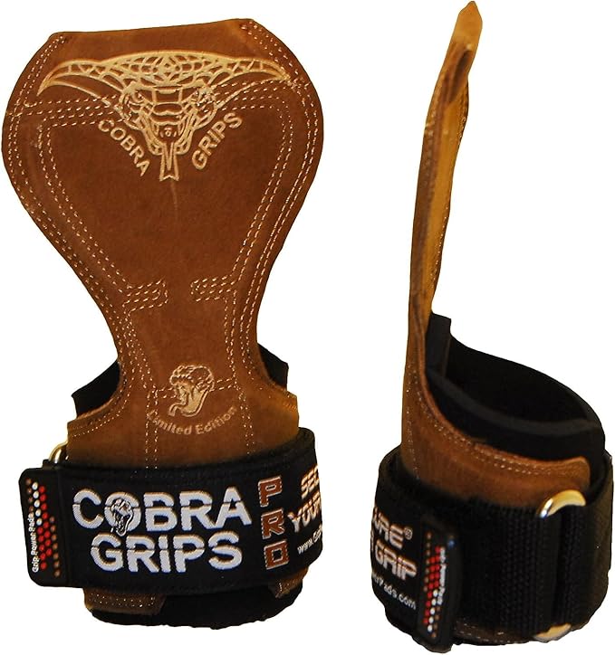 Cobra Grips PRO Weight Lifting Gloves Heavy Duty Straps Alternative Power Lifting Hooks for Deadlifts Adjustable Neoprene Padded Wrist Support Bodybuilding