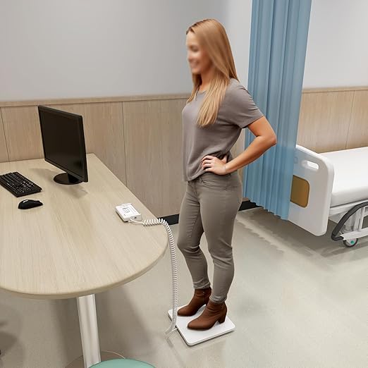 Medical Digital Floor Scale,440lbs/1oz Ultra-Thin, Lightweight and Portable Medical Grade Scales for Home, Hospital and Physician Use,with an Easy-to-Read Digital LCD Display,White