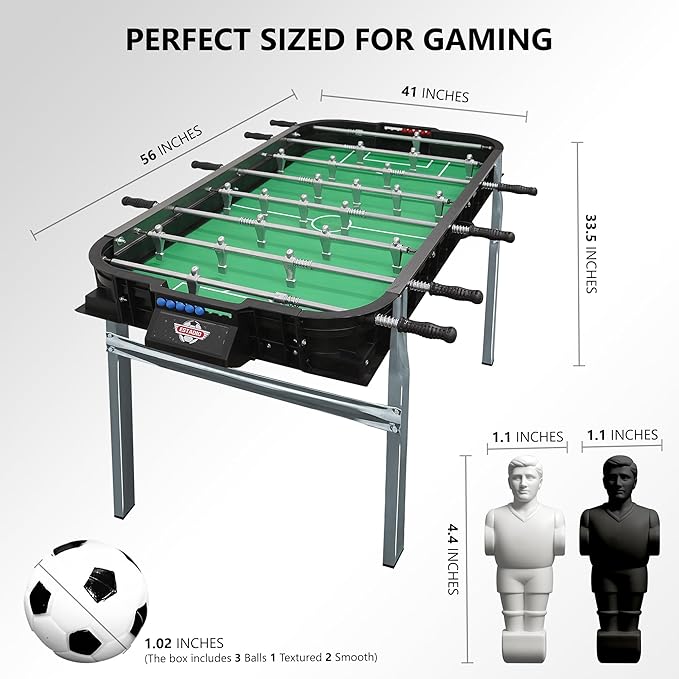 Outdoor Foosball Table Adult Size - Game Tables for Adults with Balls & Players - Soccer Table Game for Indoor Use - Weatherproof Perfect for Tournaments