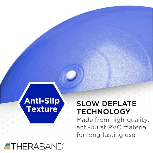 THERABAND Pro Series Exercise Ball, 30" Blue Stability Trainer for 6'2"–6'8" Users, Anti-Burst Yoga & Pilates Ball, Balance & Core Trainer, For Athletes Fitness at Gym & Home