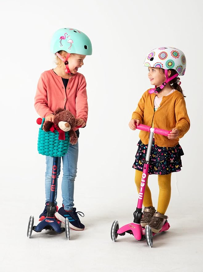 Micro Kickboard - Mini Deluxe Foldable LED Scooter, 3-Wheeled, Lean-to-Steer, Swiss-Designed Micro Scooter with LED Light-Up Wheels, for Kids Ages 2-5