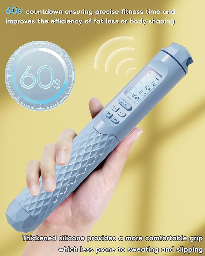 nonogo Cordless Jump Rope with Counter for Fitness - Adjustable Smart Skipping Rope For Men Women Kids Outdoor Speed Boxing Crossfit Workout Exercise Cardio