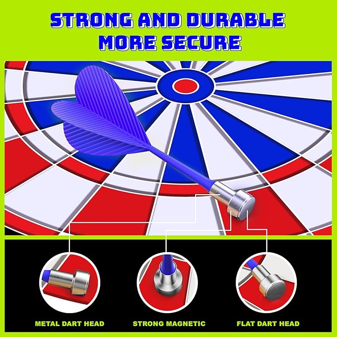 Magnetic Dart Board for Kids Indoor Outdoor Kids Games and Party Games, Christmas Birthday Gifts Toys for Boys Age 3-12