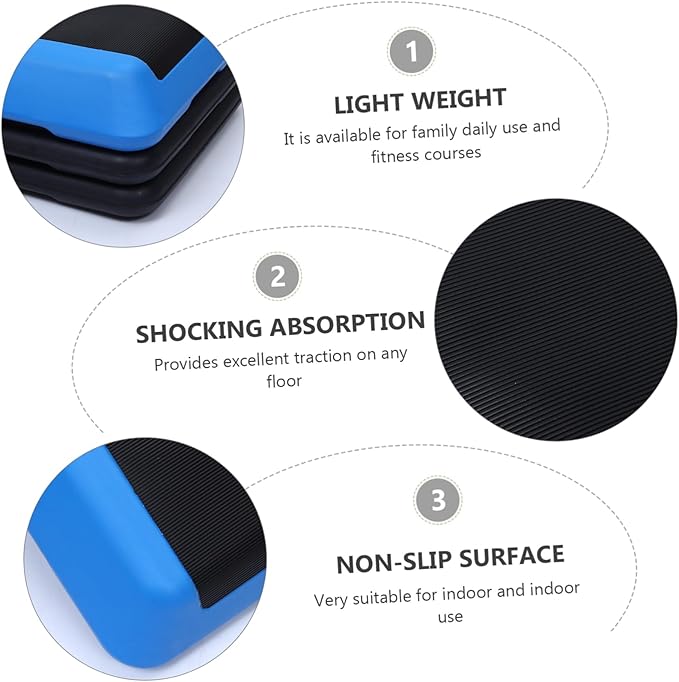 Sosoport Fitness Aerobic Pedal Anti-slip Stepping Platform Wide Step for Home Gym Workout