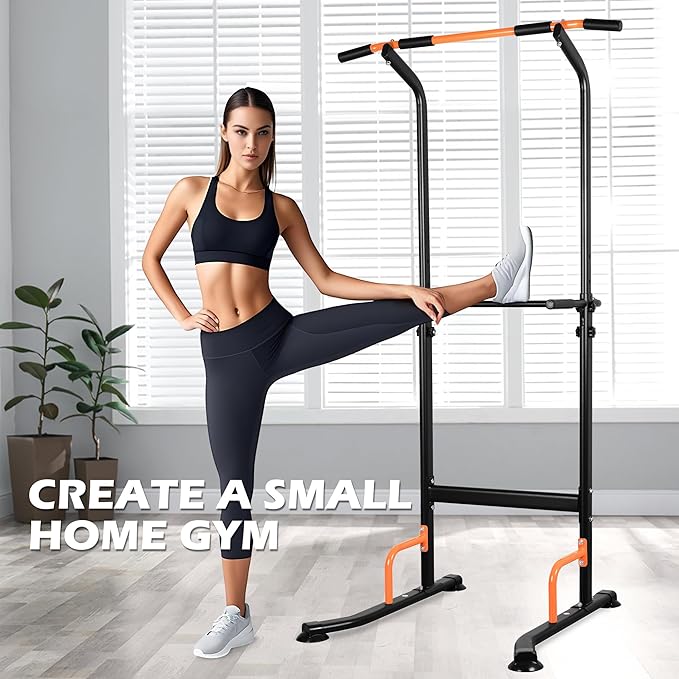leikefitness Multifunction Power Tower Exercise Equipment,Pull Up Dip Station,Height Adjustable for Home Gym Strength Training Fitness Equipment,Dip Stands,Pull Up Bars,Push Up Bars,VKR