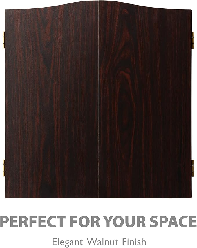 Viper by GLD Products Vault Deluxe Dartboard Cabinet with Shot King Sisal Dartboard and Illumiscore Scoreboard, Wood