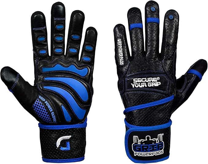 Elite Leather Gym Gloves with Built in 2" Wide Wrist Wraps Grip & Design for Weightlifting Power Lifting Bodybuilding & Strength Training Workout Exercises, Size : Small