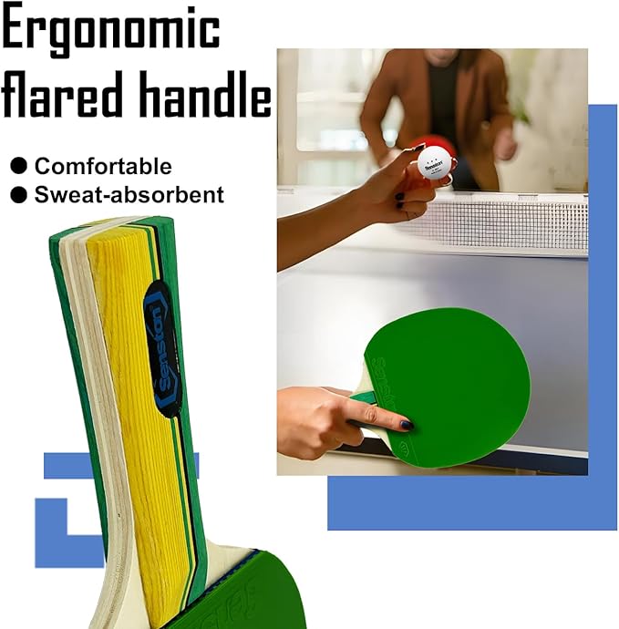 Senston Ping Pong Paddles Family Entertainment Set for Entertainment or Competition - Ping Pong Paddle Set