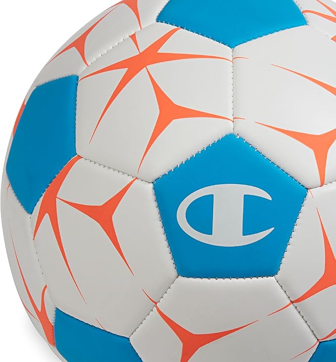 Champion Youth & Adult Soccer Ball - Paneled Design, Enhanced Control, Durable Cover & Butyl Bladder, for Indoor & Outdoor Training, Sizes 3, 4, 5, Includes 6" Pump