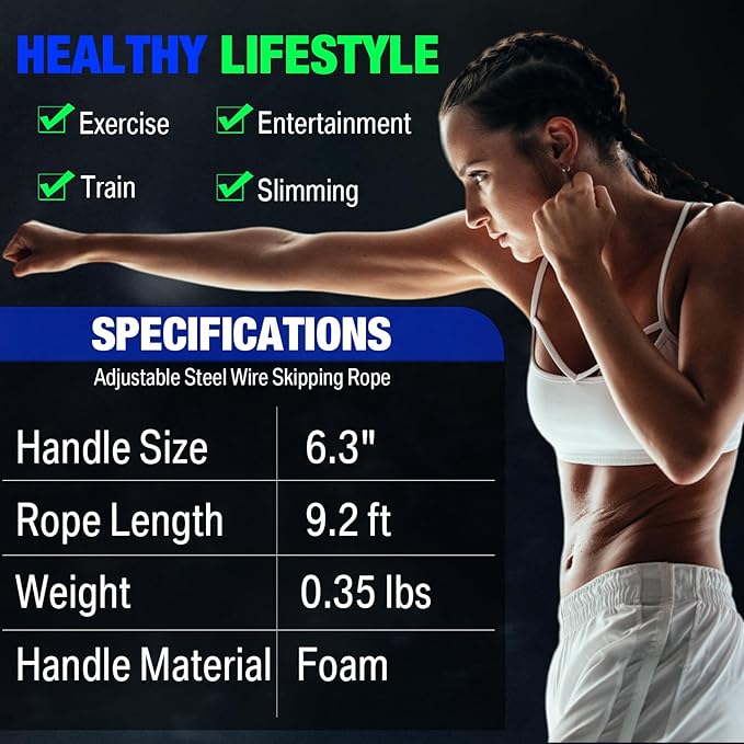 HyDren 24 Pieces Jump Ropes for Fitness with Ball Bearings Speed Jumping Bulk Adjustable Skipping Rope with Foam Handles for Men Women Cardio Training