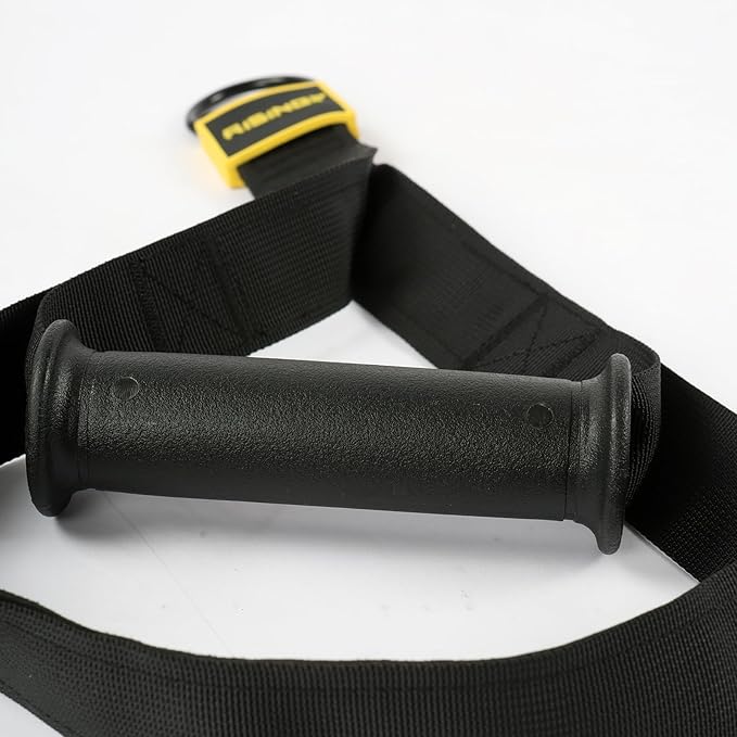 Suspension Training System with Dual Rubber Grips & Door Anchor – Adjustable Straps for Full Body Home Workout – Indoor Fitness Resistance Trainer Kit