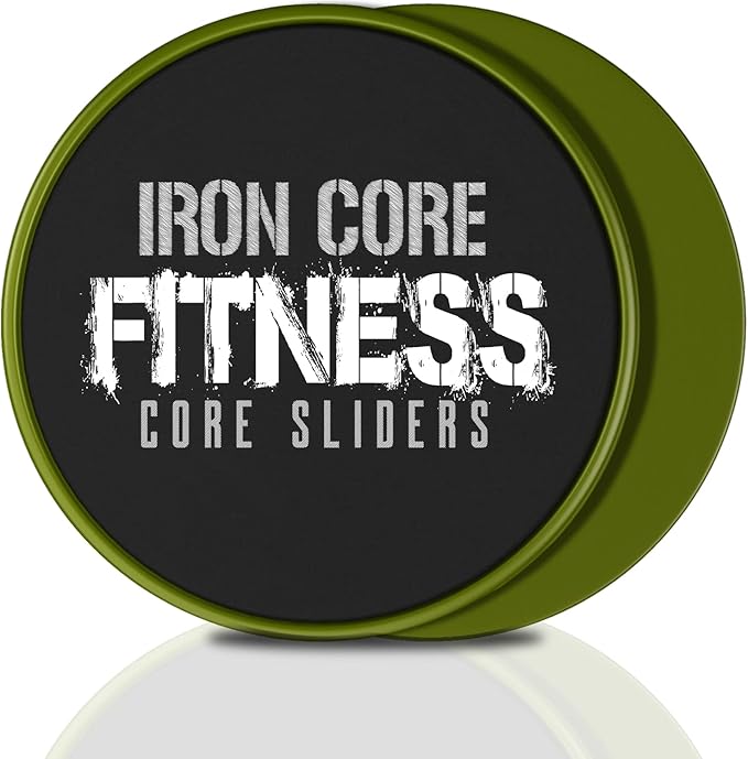 Core Sliders for Working Out, Dual Sided Exercise Gliding Discs for Use on All Surfaces, Ultimate Core Trainer, Light and Portable, Gym & Home Total Body Workout Equipment