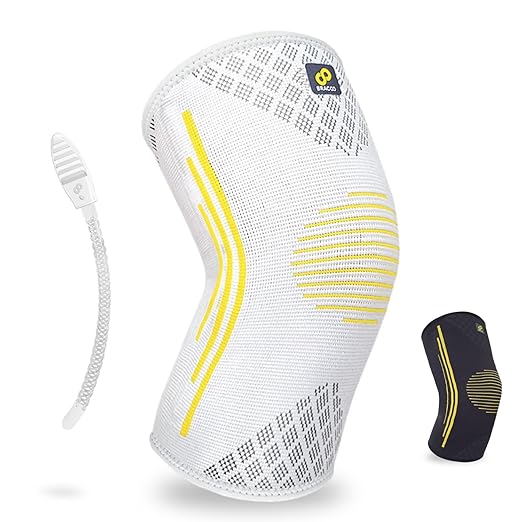 Bracoo Knee Compression Sleeves for Men and Women – Knee Support Brace for Running, Workout, Pain Relief, Meniscus Tear, Arthritis, Joint Recovery, Sports Injury, KE92