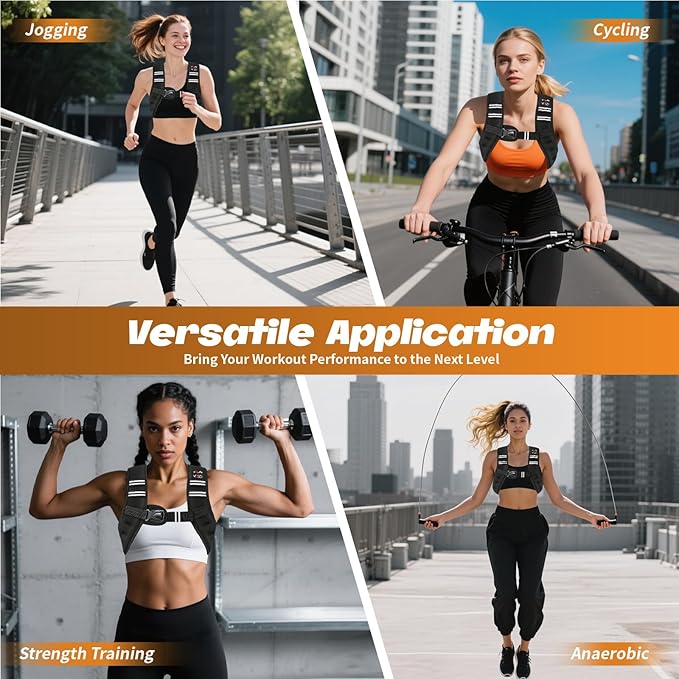 VBSD Weighted Vest Woman 6lb/8lb/12lb/16lb/20lb/25lb/30lb Weight Vest for Women Men Body Weight Vests for Walking Strength Training Running Workout Jogging Fitness