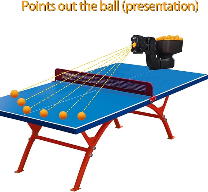 ZXMT Table Tennis Robots for Training, Table Tennis Machine, Advanced Pingpong Machine Automatic Tennis Balls Launcher with Customize Spin, Frequency, Ball Speed, Rotation Intensity, Landing, Height