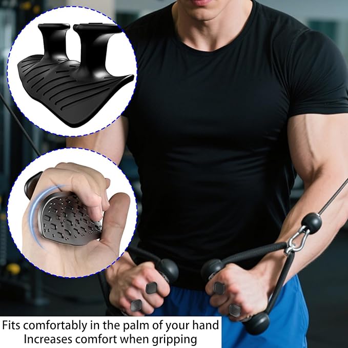 Upgraded Weight Lifting Grips for Women & Men - Extra Large & Thick Non-Slip Gym Grips with Cooling Towel, Ergonomic Workout Gloves for Pull-Ups, Dumbbell Exercises